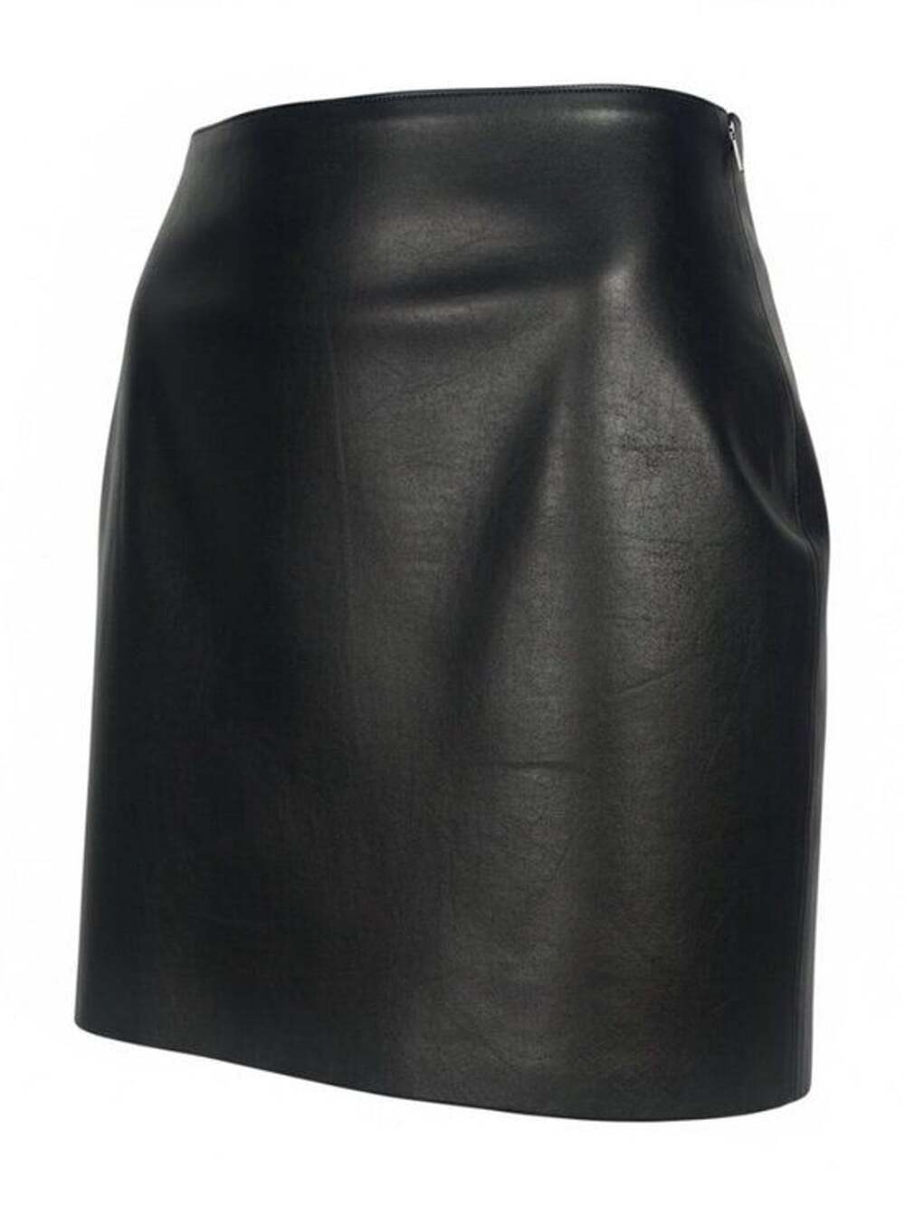Wilsons Leather Black A-Line Mini Skirt Genuine Leather Size 4